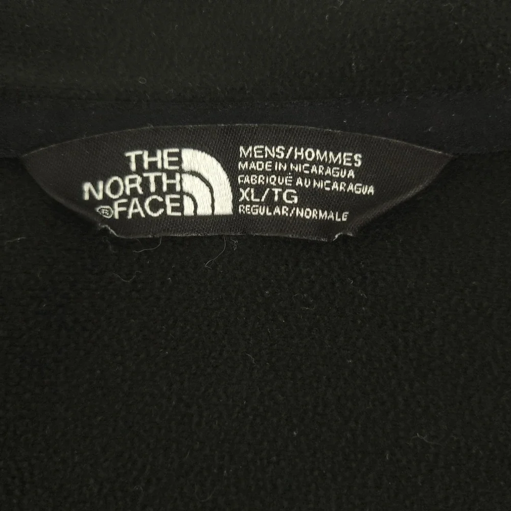 The North Face Men's Cedar Trail Grid Fleece 1/4-Zip XL Black Top Hiking